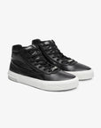 Sneakers altas negras de tela y piel unisex Untitled 8 frontal