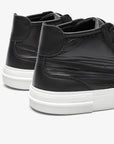 Sneakers altas negras de tela y piel unisex Untitled 8 talón