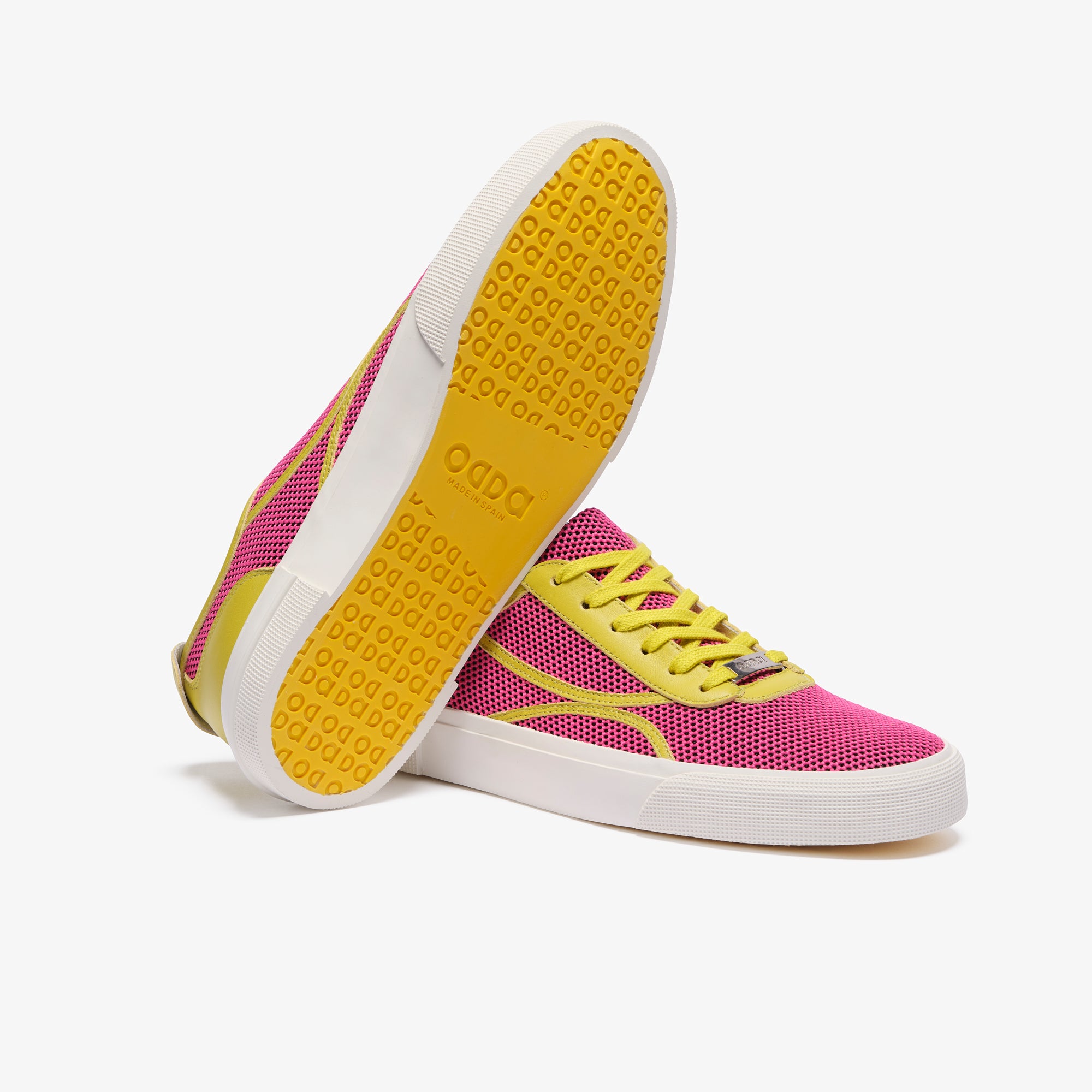 Pink and Yellow Unisex Sneakers | ODDA Sneakers – ODDABrand