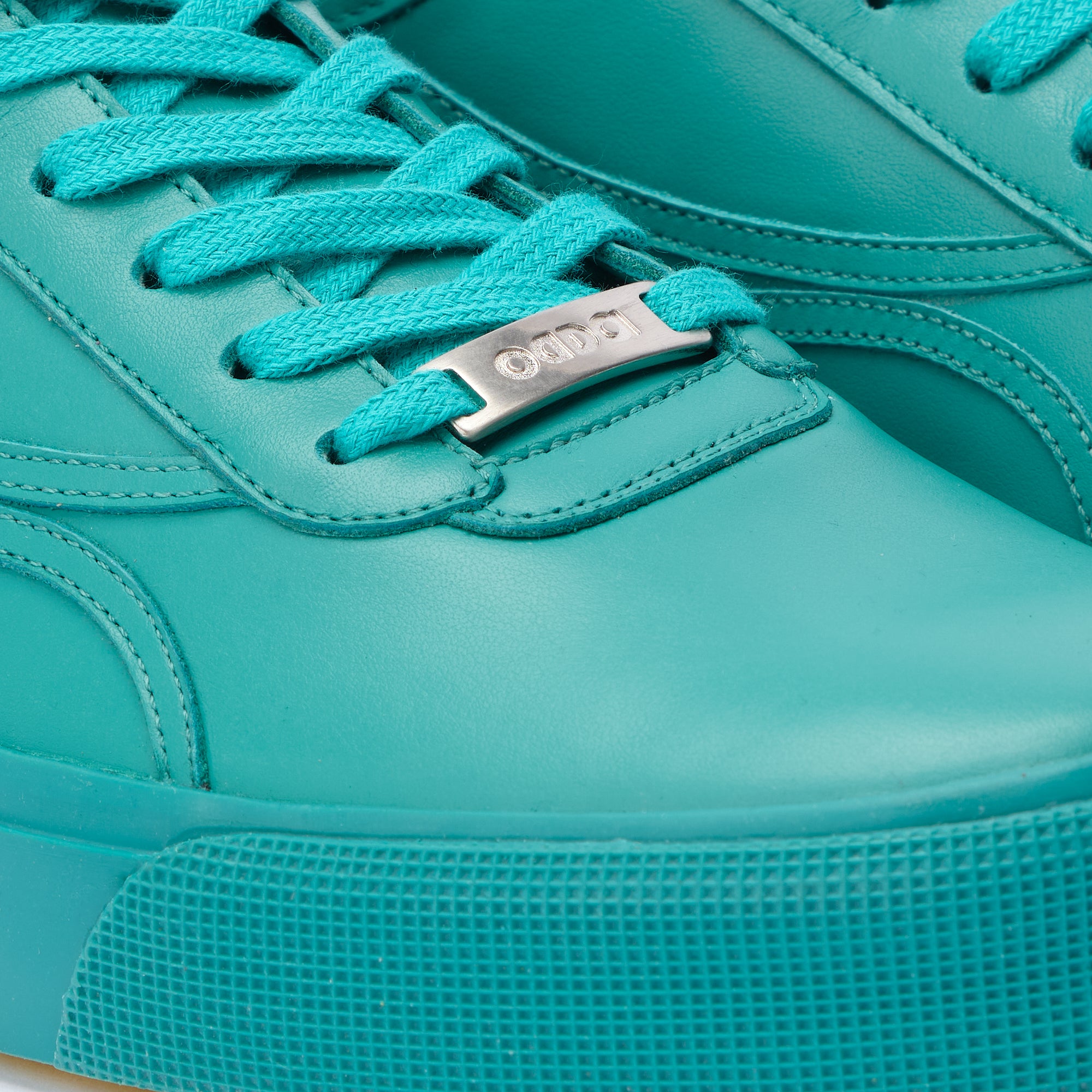 Turquoise unisex leather sneakers Turquoise 490