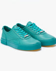 Turquoise unisex leather sneakers Turquoise 490