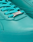 Turquoise unisex leather sneakers Turquoise 490