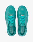 Turquoise unisex leather sneakers Turquoise 490