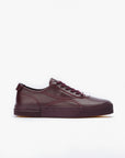 Zapatillas burdeos de piel para mujer y hombre Wine 700