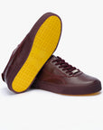 Zapatillas burdeos de piel para mujer y hombre Wine 700