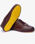 Zapatillas burdeos de piel para mujer y hombre Wine 700