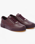 Zapatillas burdeos de piel para mujer y hombre Wine 700