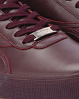 Zapatillas burdeos de piel para mujer y hombre Wine 700