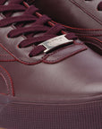 Zapatillas burdeos de piel para mujer y hombre Wine 700