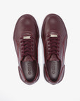 Zapatillas burdeos de piel para mujer y hombre Wine 700