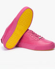 Pink leather sneakers unisex Pink 800