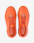 Stylish leather sneakers for women and men Orange 590