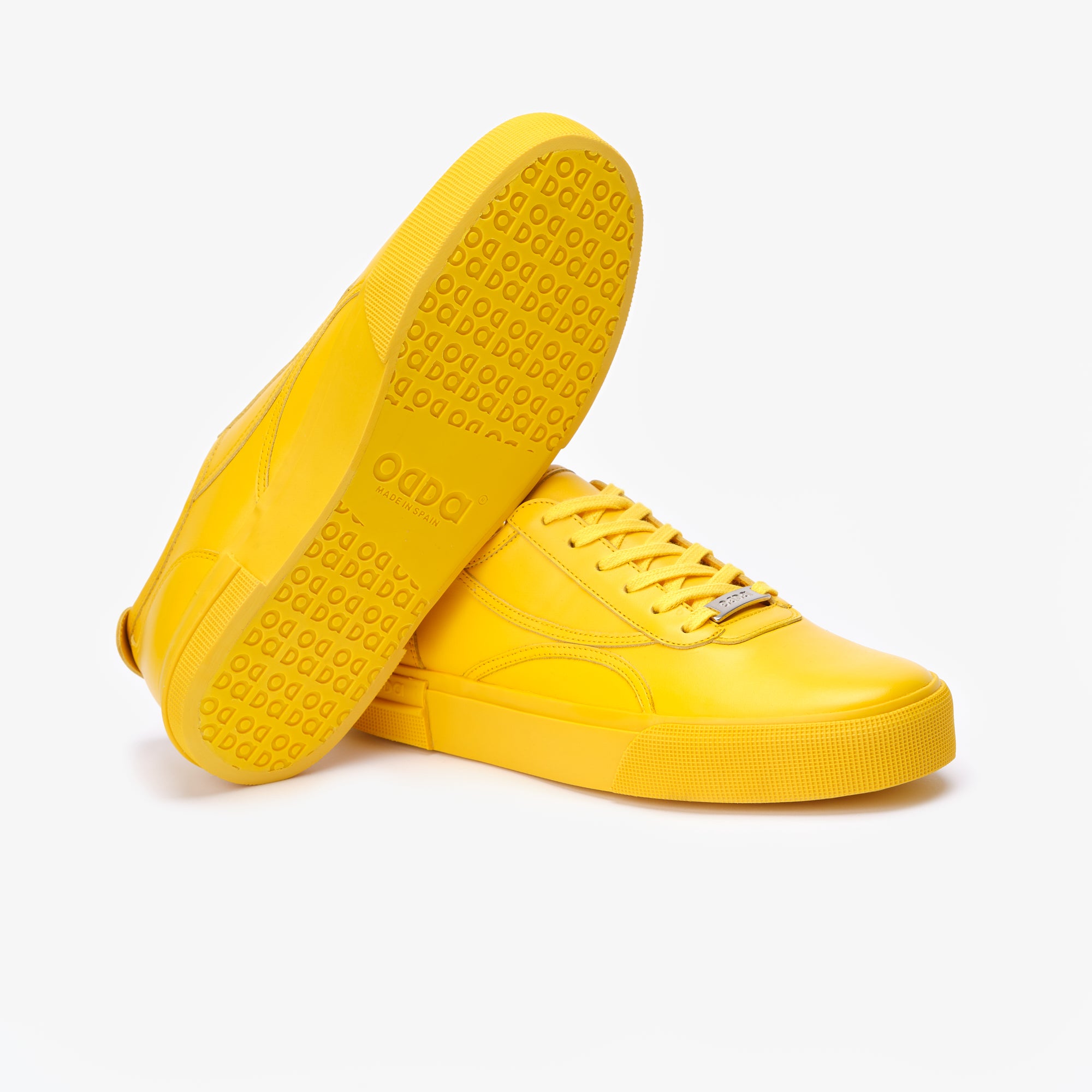 Yellow leather trainers outlet