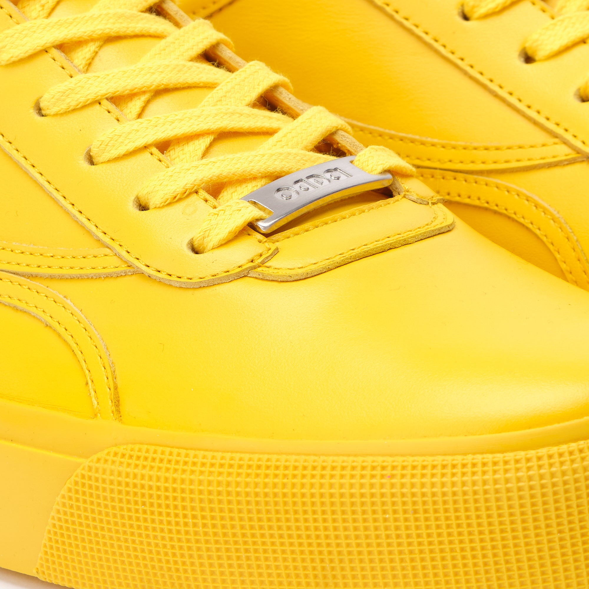 Yellow leather sneakers for women and men Yellow 570