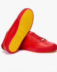 Red unisex leather sneakers Red 600