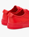 Red unisex leather sneakers Red 600