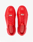 Red unisex leather sneakers Red 600