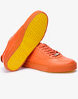 Sneakers elegantes de piel para mujer y hombre Orange 590