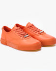 Stylish leather sneakers for women and men Orange 590