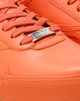 Stylish leather sneakers for women and men Orange 590