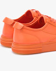 Sneakers elegantes de piel para mujer y hombre Orange 590