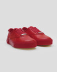 Red unisex leather sneakers Red 600