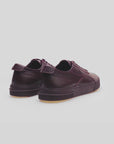 Zapatillas burdeos de piel para mujer y hombre Wine 700