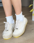 Beige fabric sneakers for men and women Sydney 128