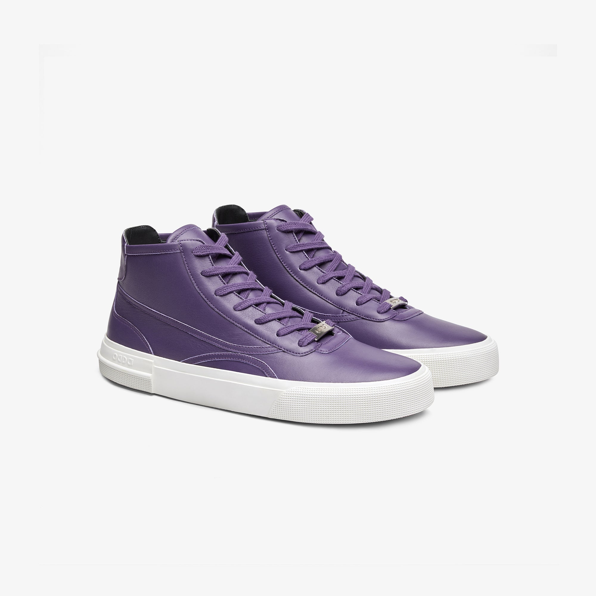 Sneakers altas moradas de piel unisex Untitled 12 frontal