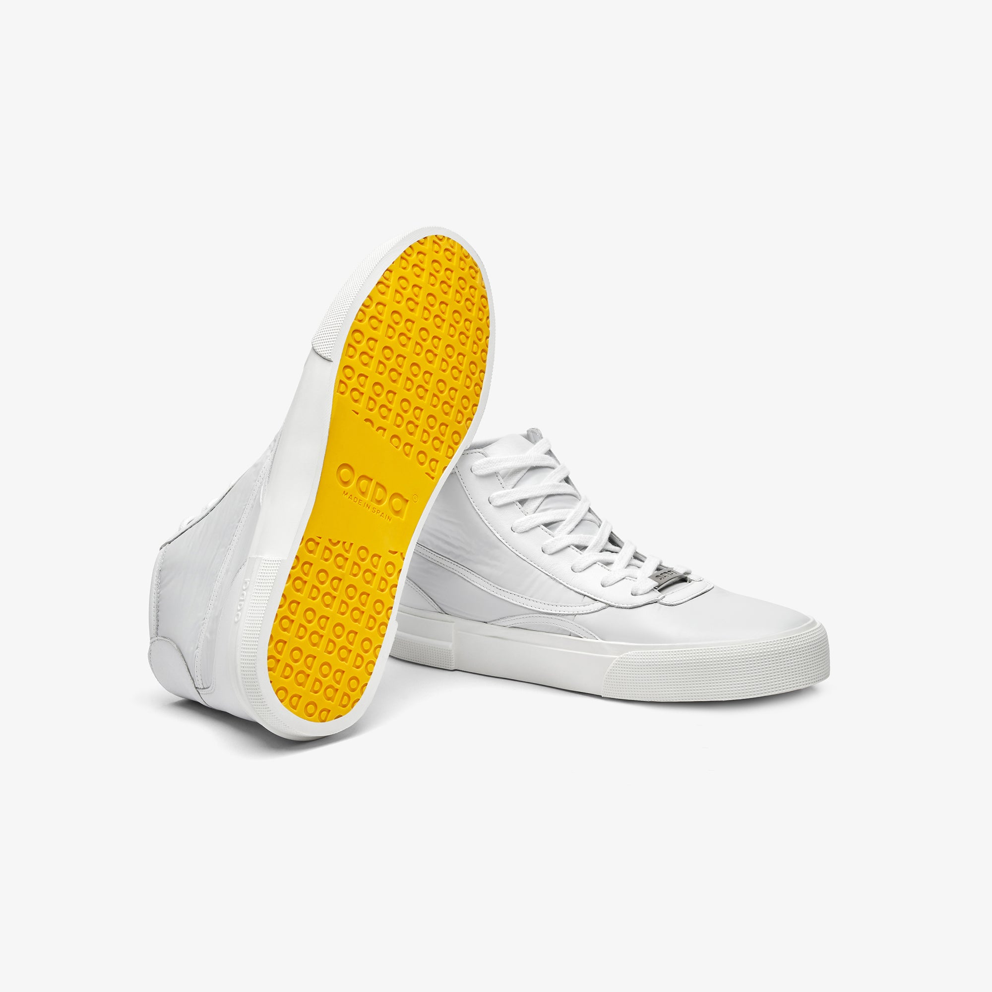 Zapatillas altas blancas de tela para hombre y mujer Untitled 10 suela