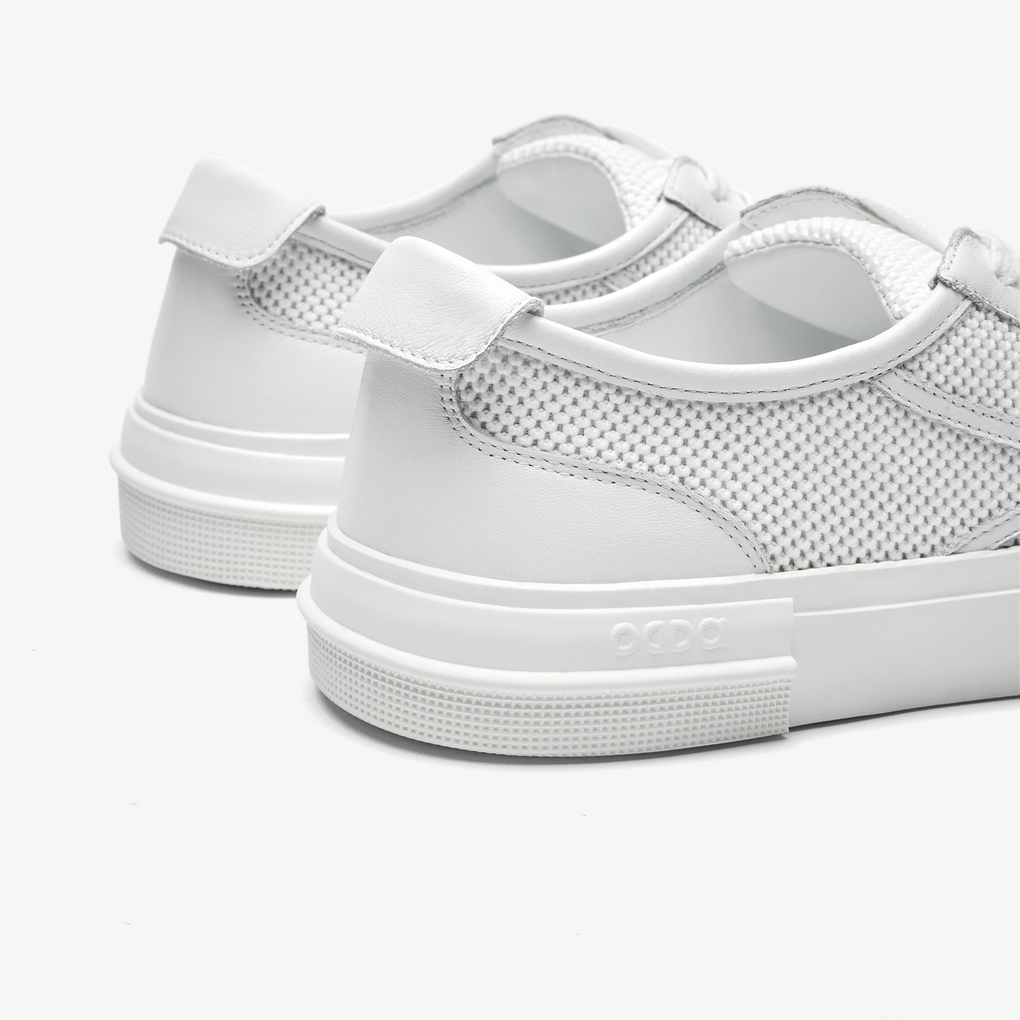 Sneakers blancas de piel unisex Untitled 5 talón