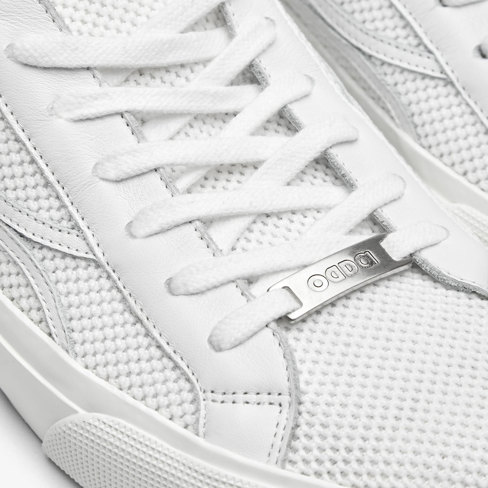 Sneakers blancas de piel unisex Untitled 5 detalle