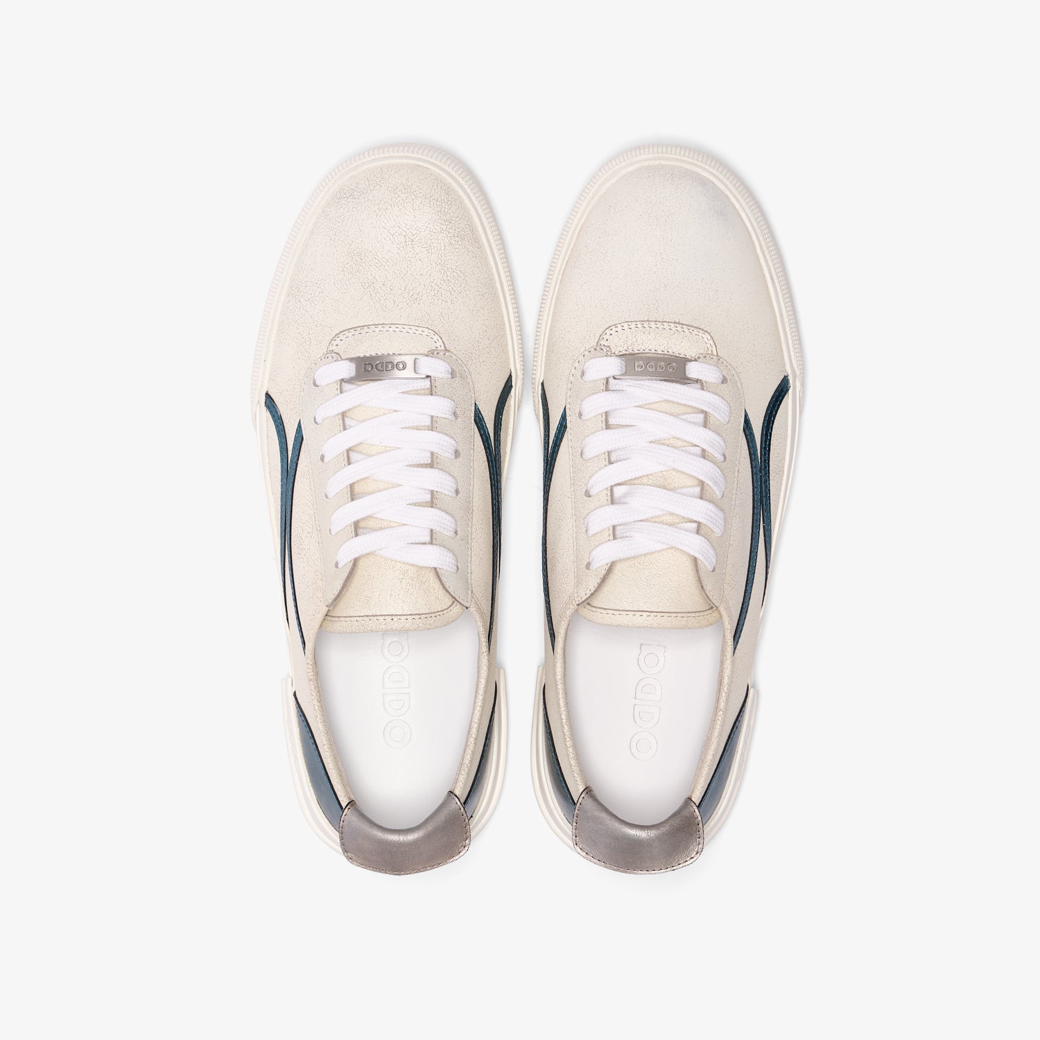 Eleganti sneakers bianche e verdi Aurea