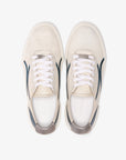 Eleganti sneakers bianche e verdi Aurea