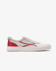 Zapatillas unisex de piel blanca y roja Mirage