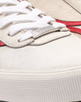 Zapatillas unisex de piel blanca y roja Mirage
