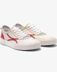 Zapatillas unisex de piel blanca y roja Mirage