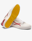 Zapatillas unisex de piel blanca y roja Mirage