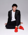 Zapatillas rojas de piel unisex Red 600 