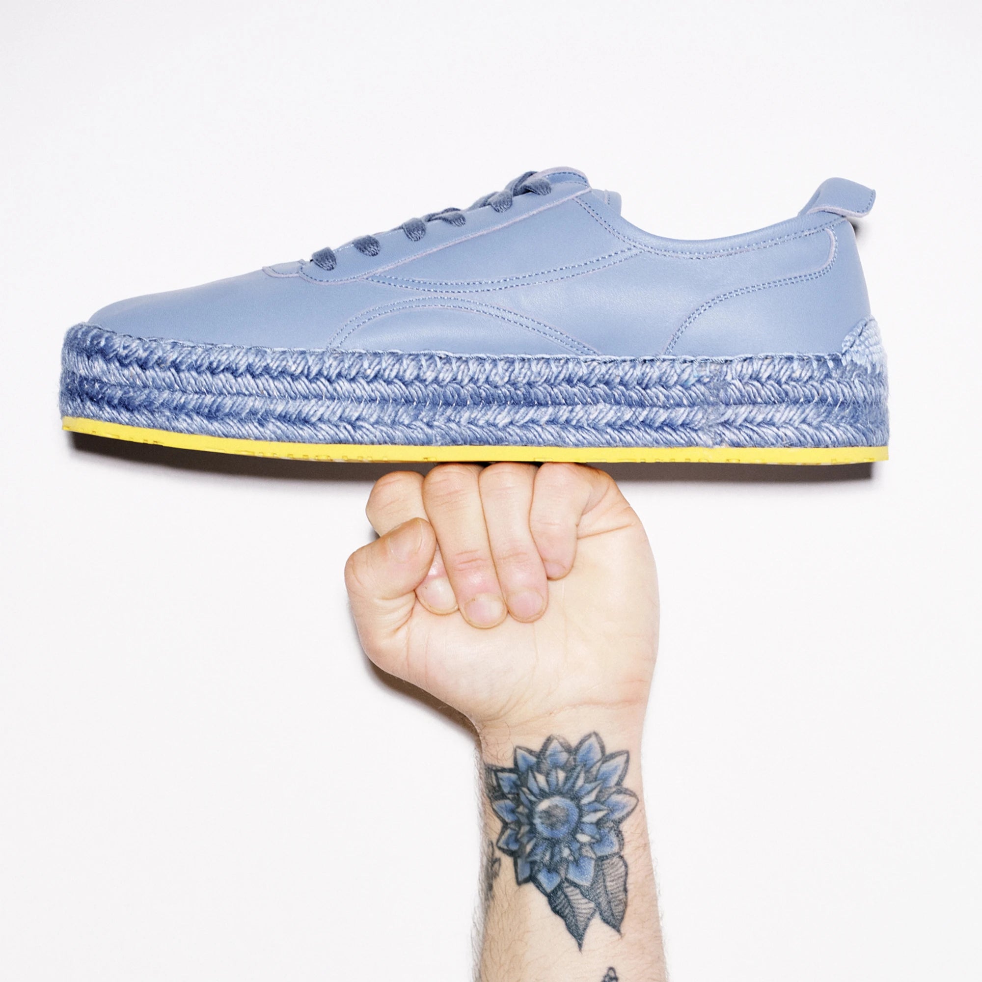 Blue leather sneakers for men and women Santorini 30