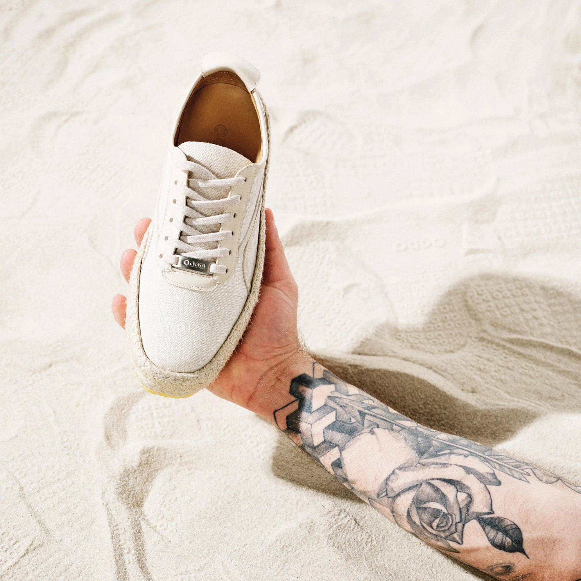 Beige fabric sneakers for men and women Sydney 128