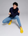 Zapatillas amarillas de piel para mujer y hombre Yellow 570